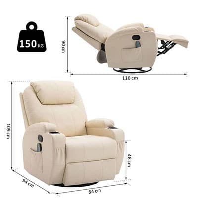 Homcom Fauteuil de relaxation massant, la redoute