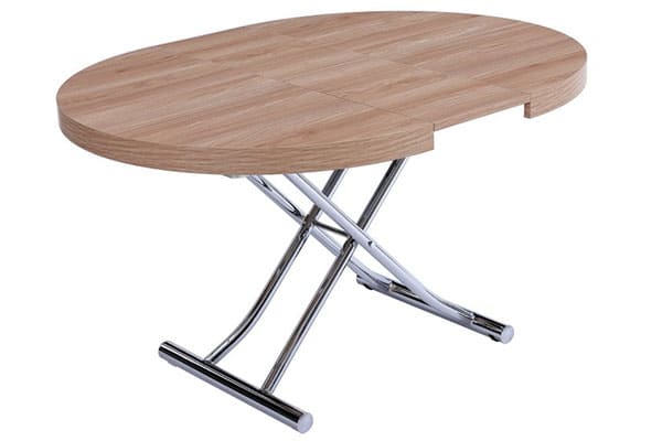 Table basse ronde relevable et extensible SATURNA